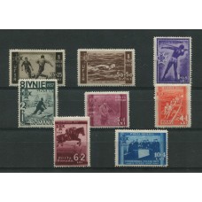 RUMANIA 1937 SERIE COMPLETA DE ESTAMPILLAS DE DEPORTES FUTBOL ETC. NUEVAS CON GOMA DE GRAN CALIDAD CON BASE MUY BAJA